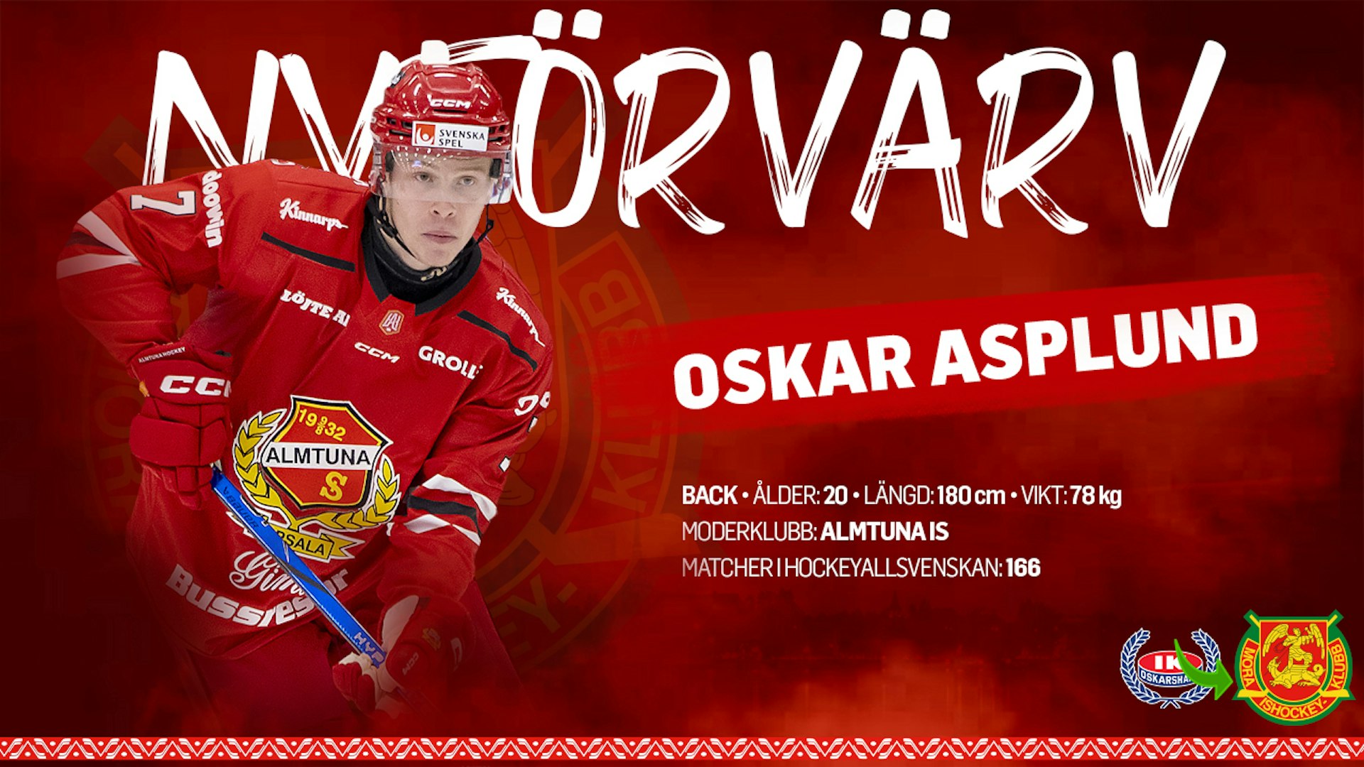 Oskar Asplund klar för Mora IK